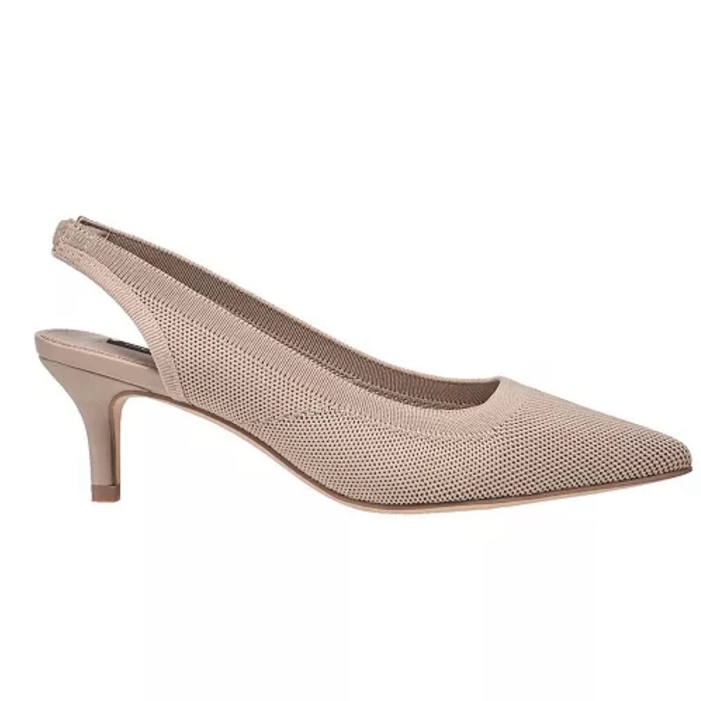 Women's Nude Slingback Kitten Heels